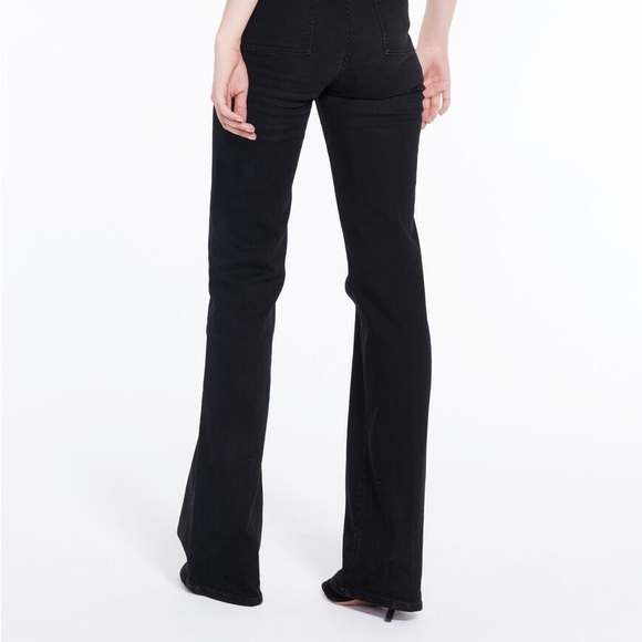 Ba&sh Black denim jumpsuit retro vintage style 70s hippie jean romper designer - Picture 3 of 11